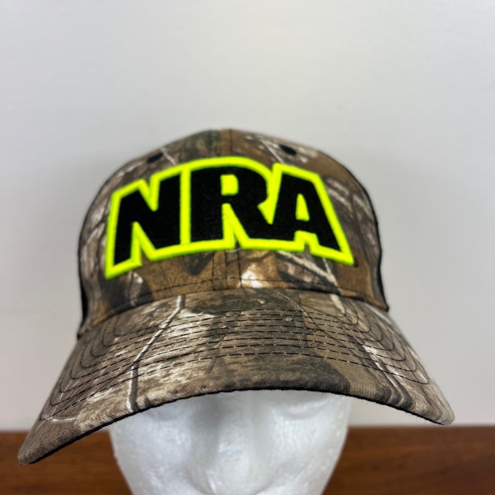 NRA Hunting Snapback Hat Cap Neon Logo Camo Buck Wear National Rifle Association